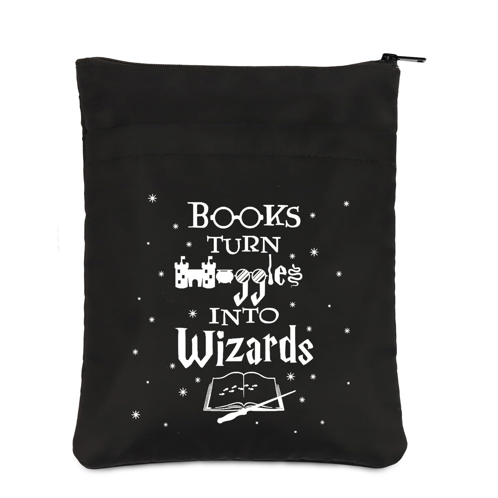 PLITI Funda de libro de mago para amantes de los libros, bolsa de libro para lectores, escritores, bibliotecarios, bibliófilos, amantes de la lectura, cubierta de libro (libros giran BSblU)