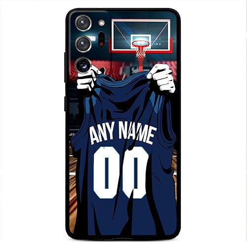 Miniatura 8 de VNGDA Nombre y número personalizados de bricolaje  Brooklyn Basketball Jersey  Funda de silicona líquida para Samsung Galaxy Note 2020 Ultra 10 Pro