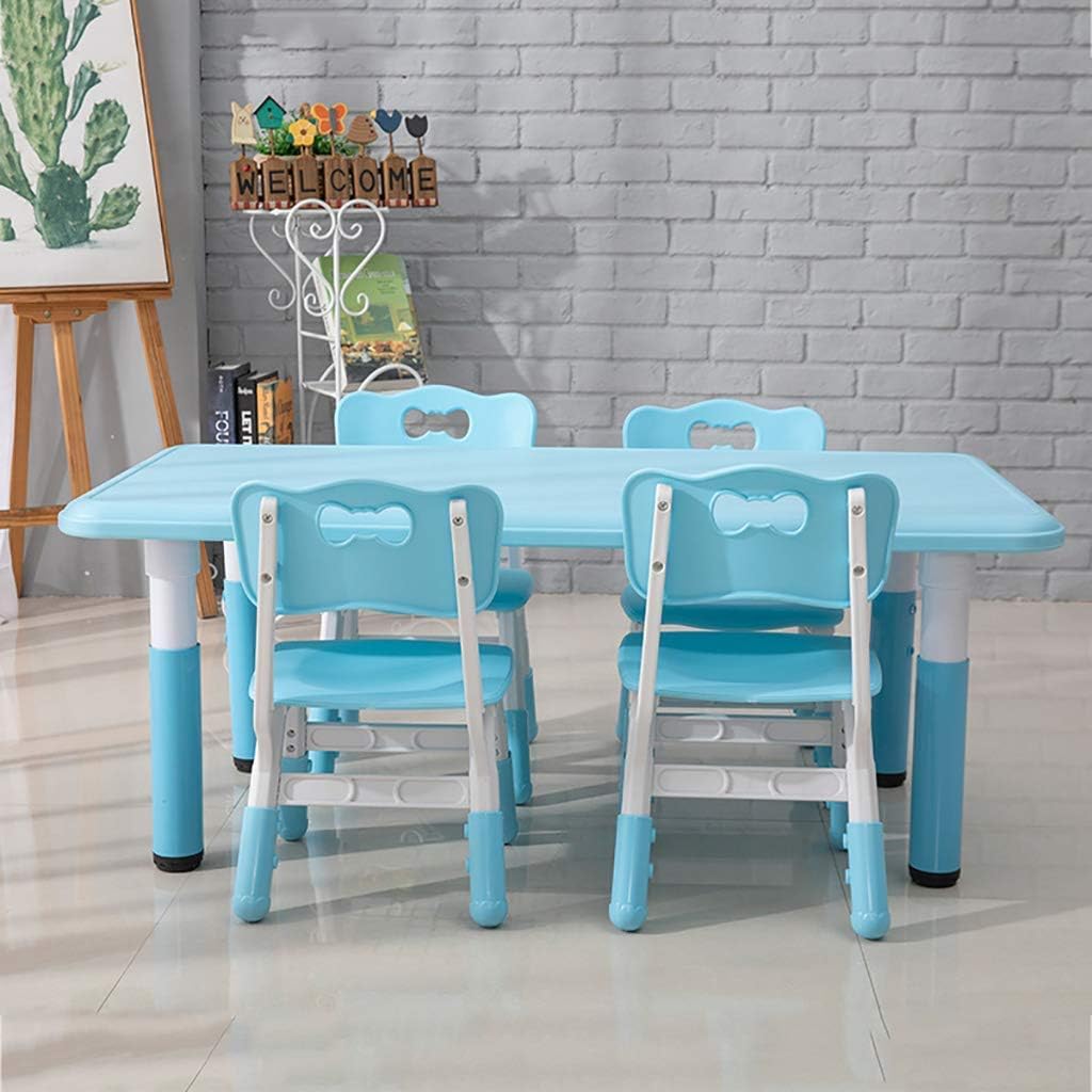 Mesa y Silla Dormitorio Muebles Infantiles/Azul / 1 mesa 4 sillas