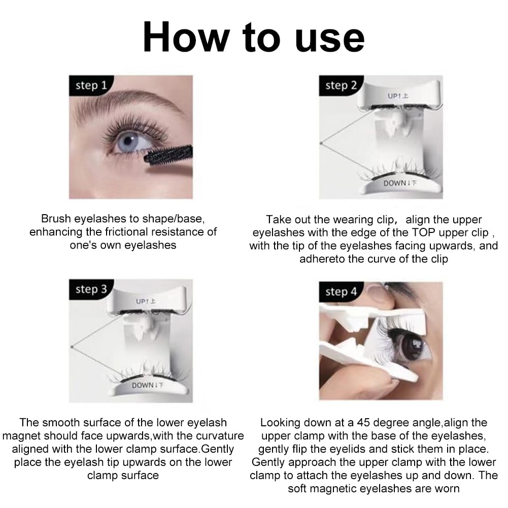 Magnetic Eyelashes, 1 Pair Fine Magnetic Eyelashes, Reusable Magnetic Eyelashes, Natural Look - Image 4