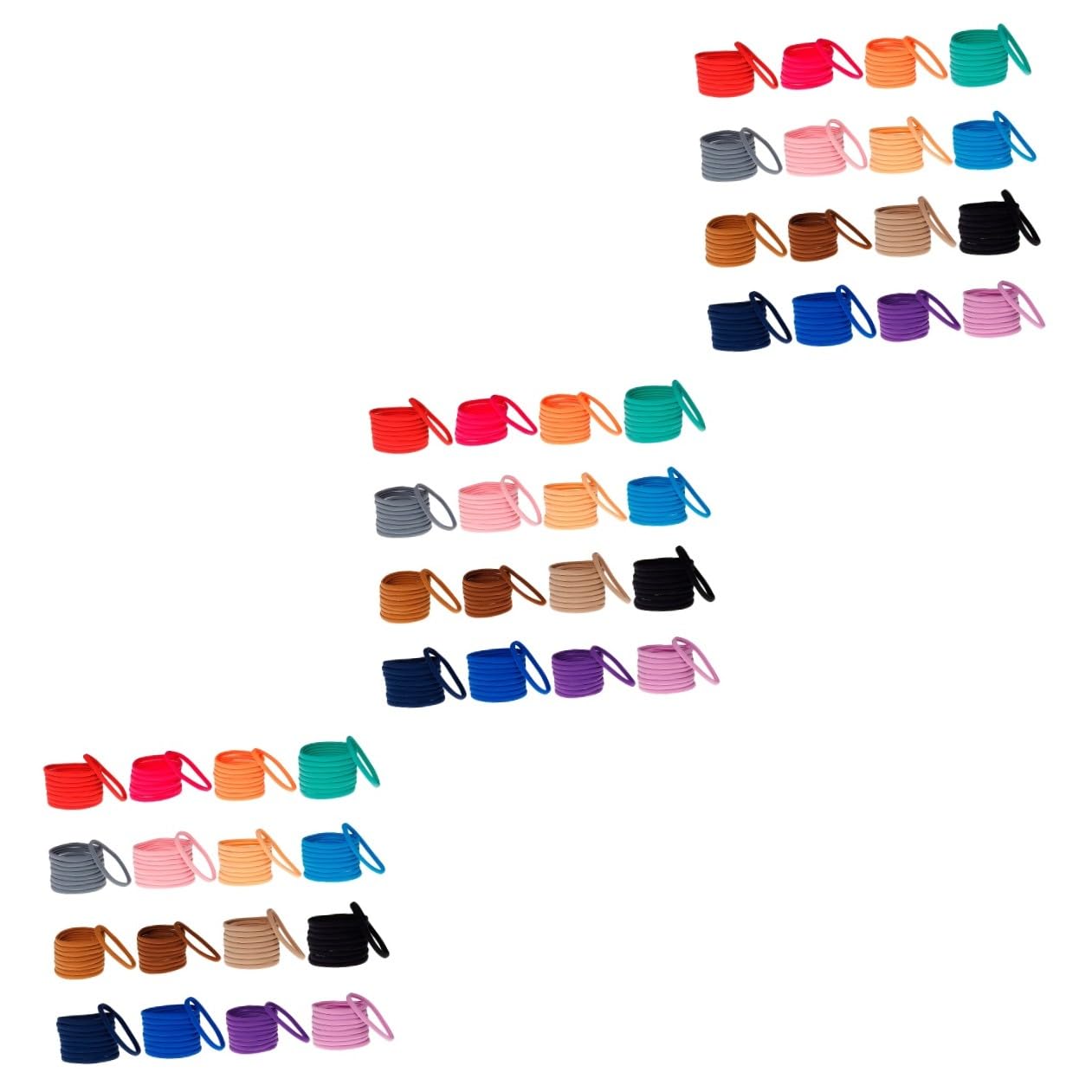FRCOLOR 108 Piezas banda de pelo de nailon accesorios para bebe banda elástica de nailon cintas banda para el cabello sin costuras elasticidad Accesorios para el cabello venda bebé