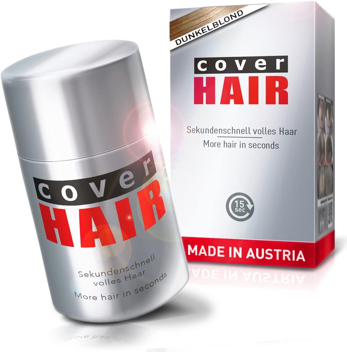 Strooihaar haarverdichting donkerblond 14 g – cover Hair