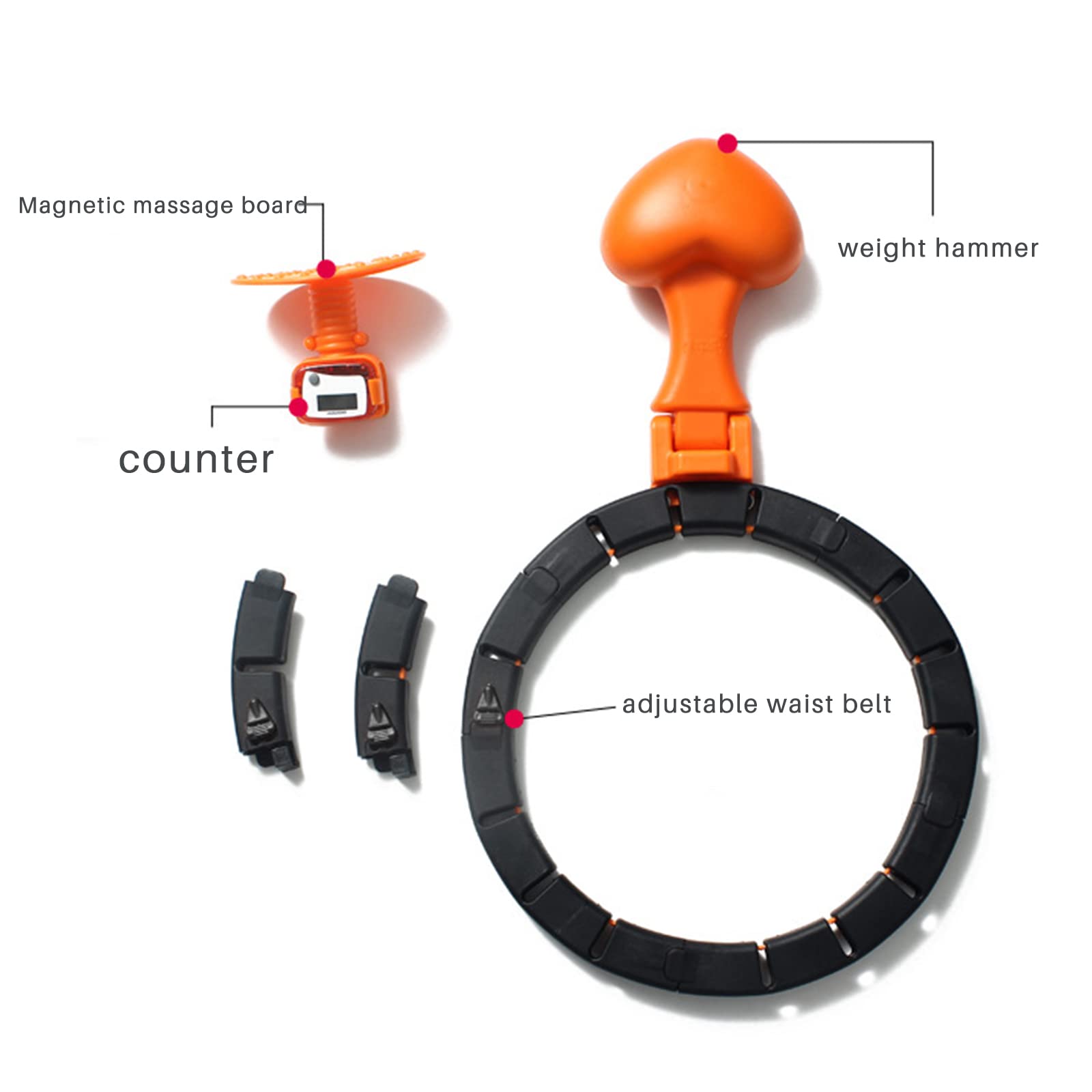 Hula Hoop créatif Intelligent Fixation Stable Fitness Taille l'abdomen Équipement Musculation Sport Fixe Amovible 360° Rotation