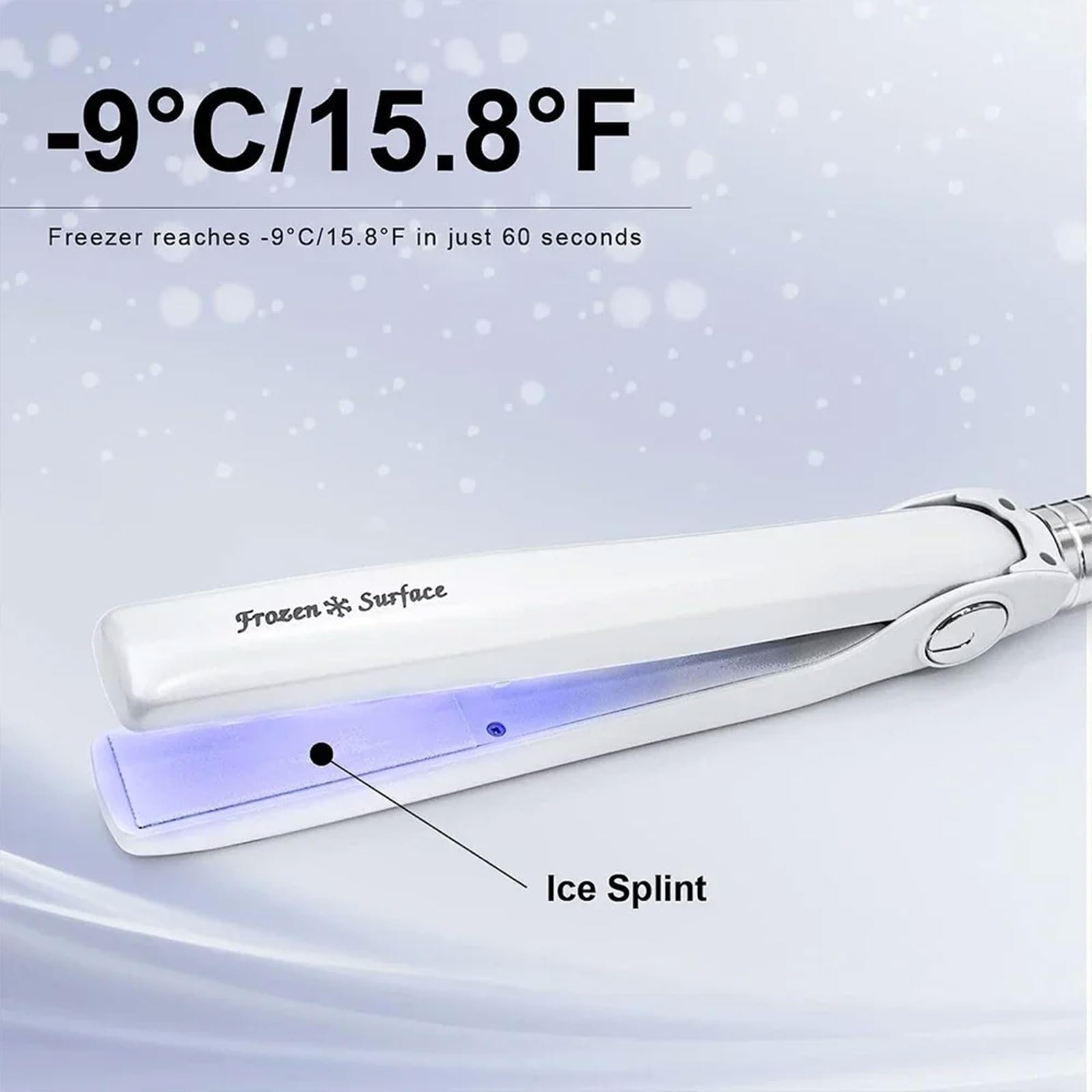 Profesjonalna prostownica do włosów Frozen Flat, Ice Cold Flat Iron Maszyna do pielęgnacji włosów do salonu fryzjerskiego Naprawa zniszczonych włosów