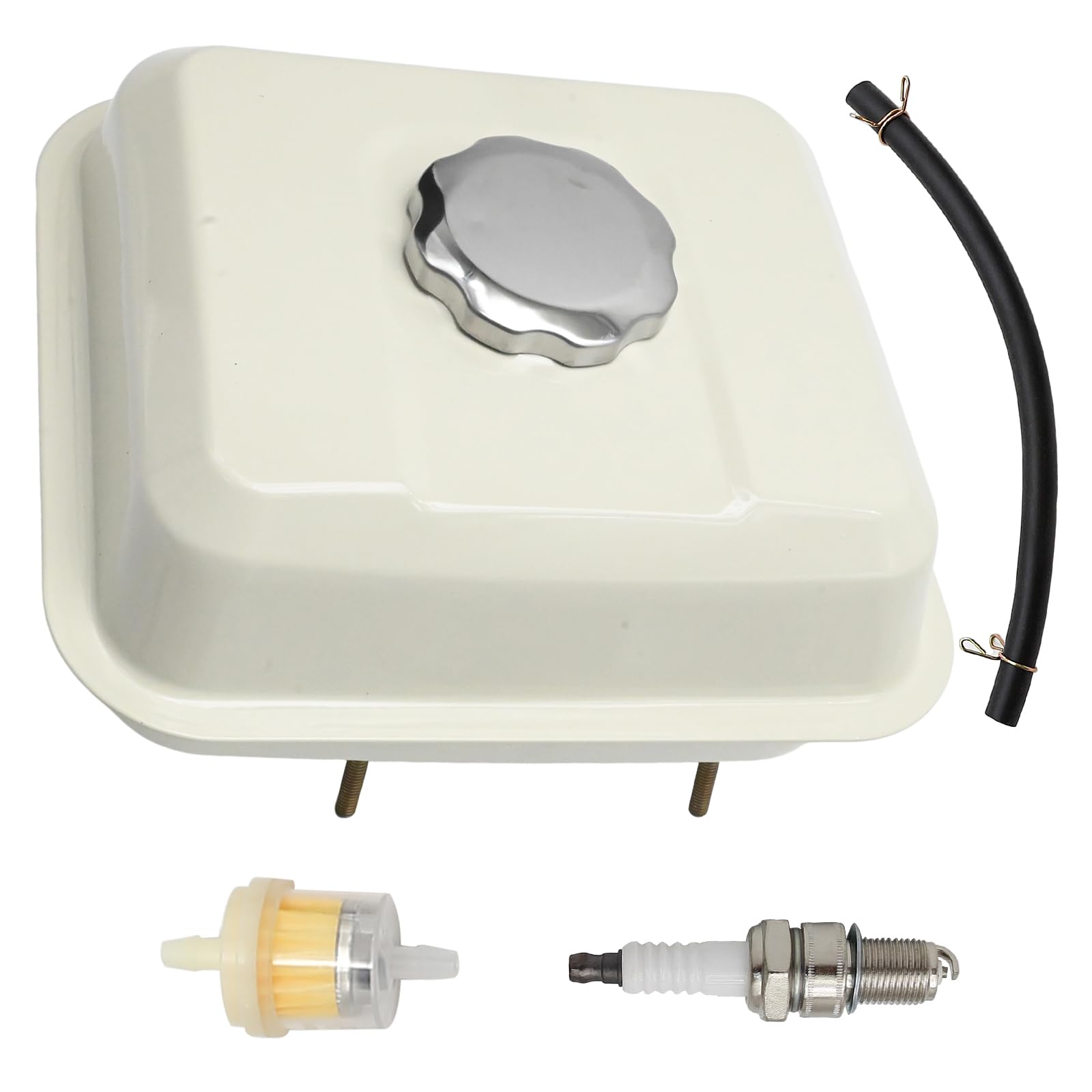 17510-ZE1-020ZA Kraftstofftank mit Deckel Ersatz für Honda GX160 GX200 GX140 Motor, einschließlich Zündkerze, Kraftstofffilter und Kraftstoffleitung