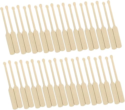 24 pares de mini remos de madera para playa, diseño de bote, mini remos de madera, kits de modelo, juguete, barco de pesca, juguete de paleta de