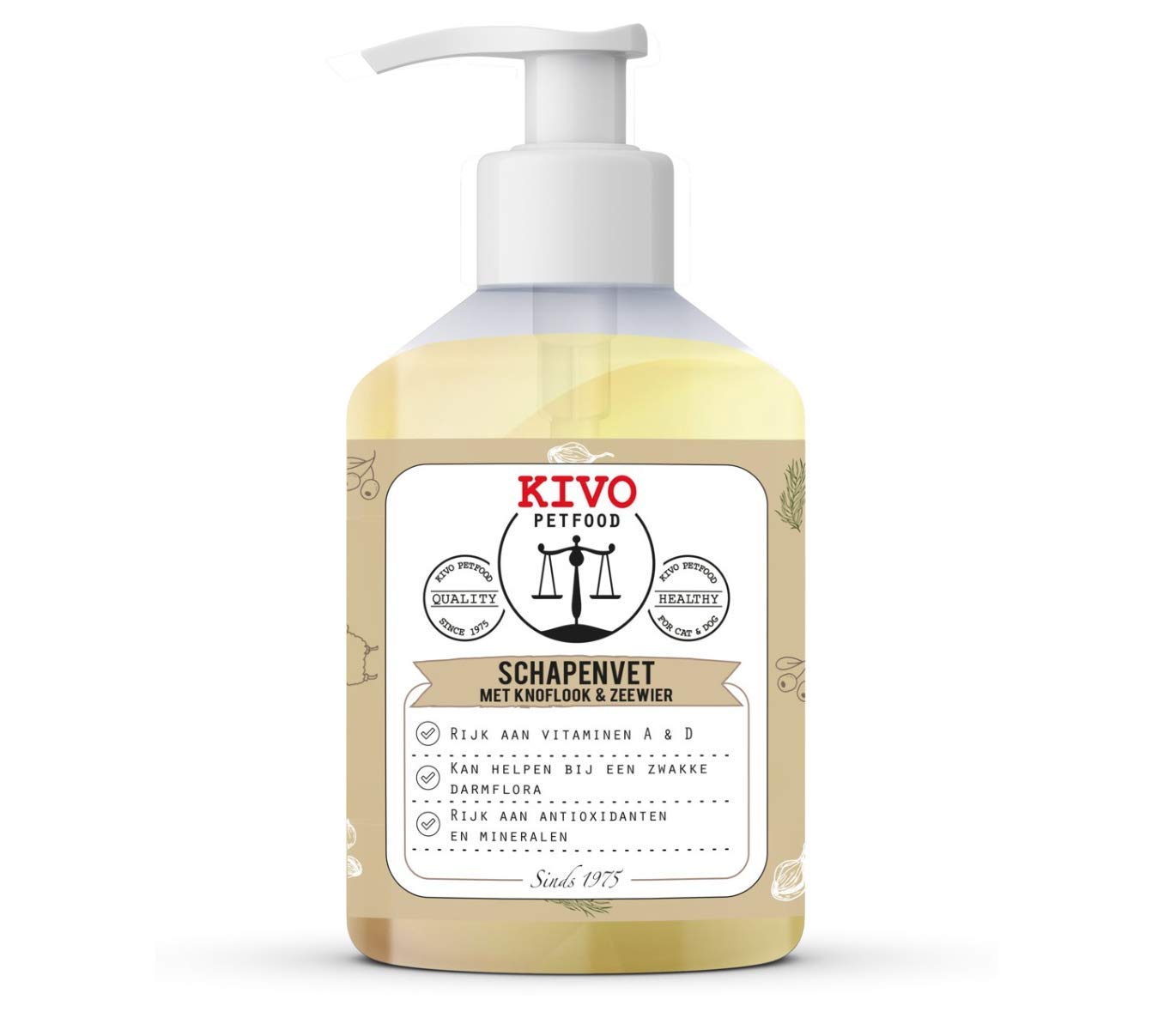 Kivo Pet food - Sheep fat with garlic and seaweed