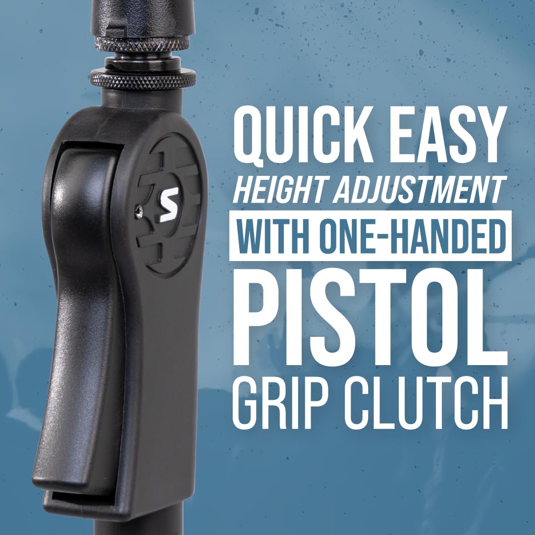 Shure by Gator, Asta microfonica Deluxe a treppiede con braccio telescopico e impugnatura a pistola con frizione a una mano; (SH-TPSTANDTBMDX)