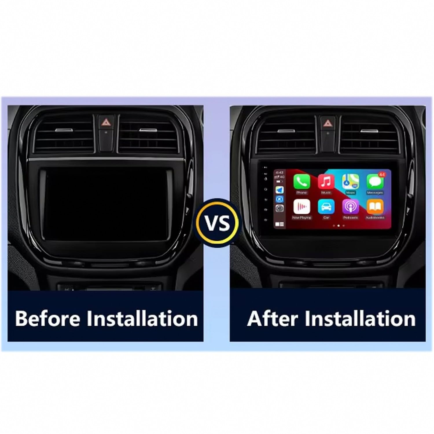 Car Stereo Carplay Radio de Coche para Suzuki Vitara Brezza 2016-2019 Soporta Bluetooth, Control Volante, USB, WiFi, 4G, Mirror-Link, GPS Navegador/Radio FM, 4 Nuclear 1G+32G