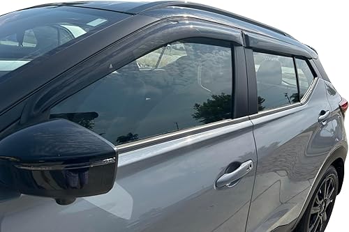 olltoz Deflectores de visera de ventilación de ventana lateral con cinta de humo para Nissan Rogue S SV SL 2014 2015 2016 2017 2018 2019 2020