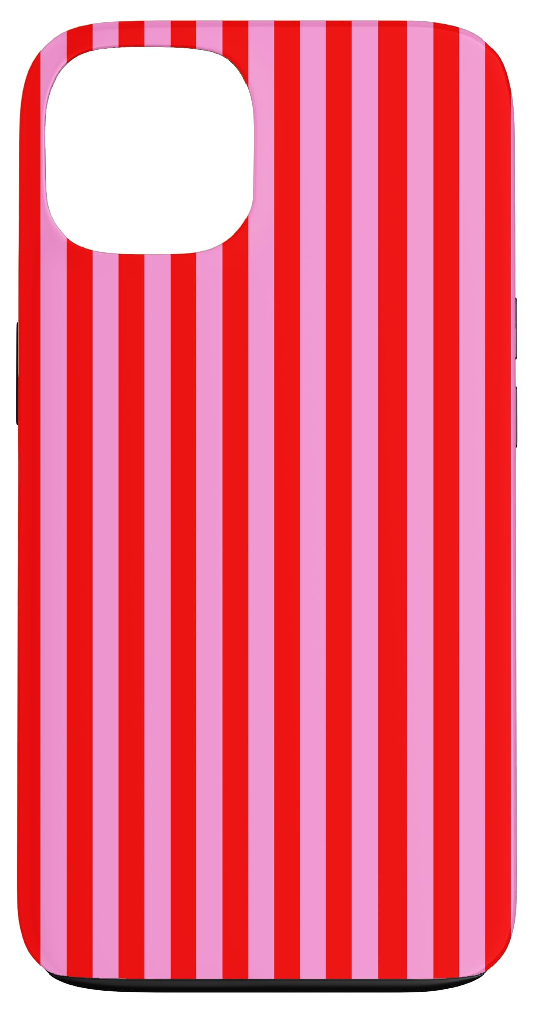 Pastel Pink and Red Stripes Geometric Vertical Lines Pattern Case for iPhone 13