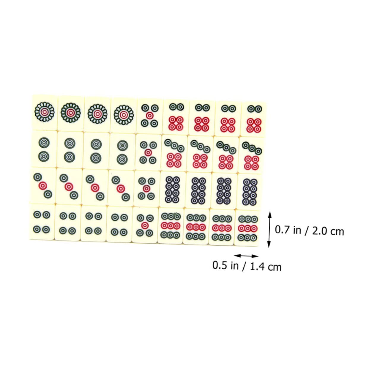 Kompaktes Reisespielzeug Mahjong Satz 1 Satz PVC Traditionell | Kleiner Format, für Party und Camping, Transportabel für Unterwegs, Fördert Logisches Denken