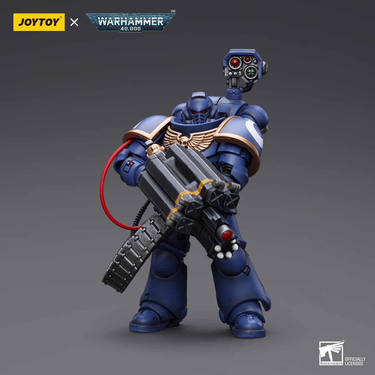 JOYTOY Warhammer figurka akcji, ultramaryna, spustoszenie morskie z wyrzutnią kasztelana (Superfrag 12 cm, zestawy kolekcjonerskich figurek akcji