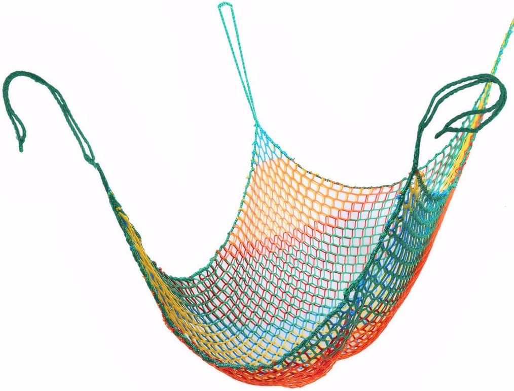 Climbing Cargo Net for Kids - Double Layers Heavy Duty Playground Safety Net, Outdoor Climbing Net for Treehouse Accessories, Backyard, Jungle Obstacle Training & Adventure(3.2x9.8ft),Multicolor