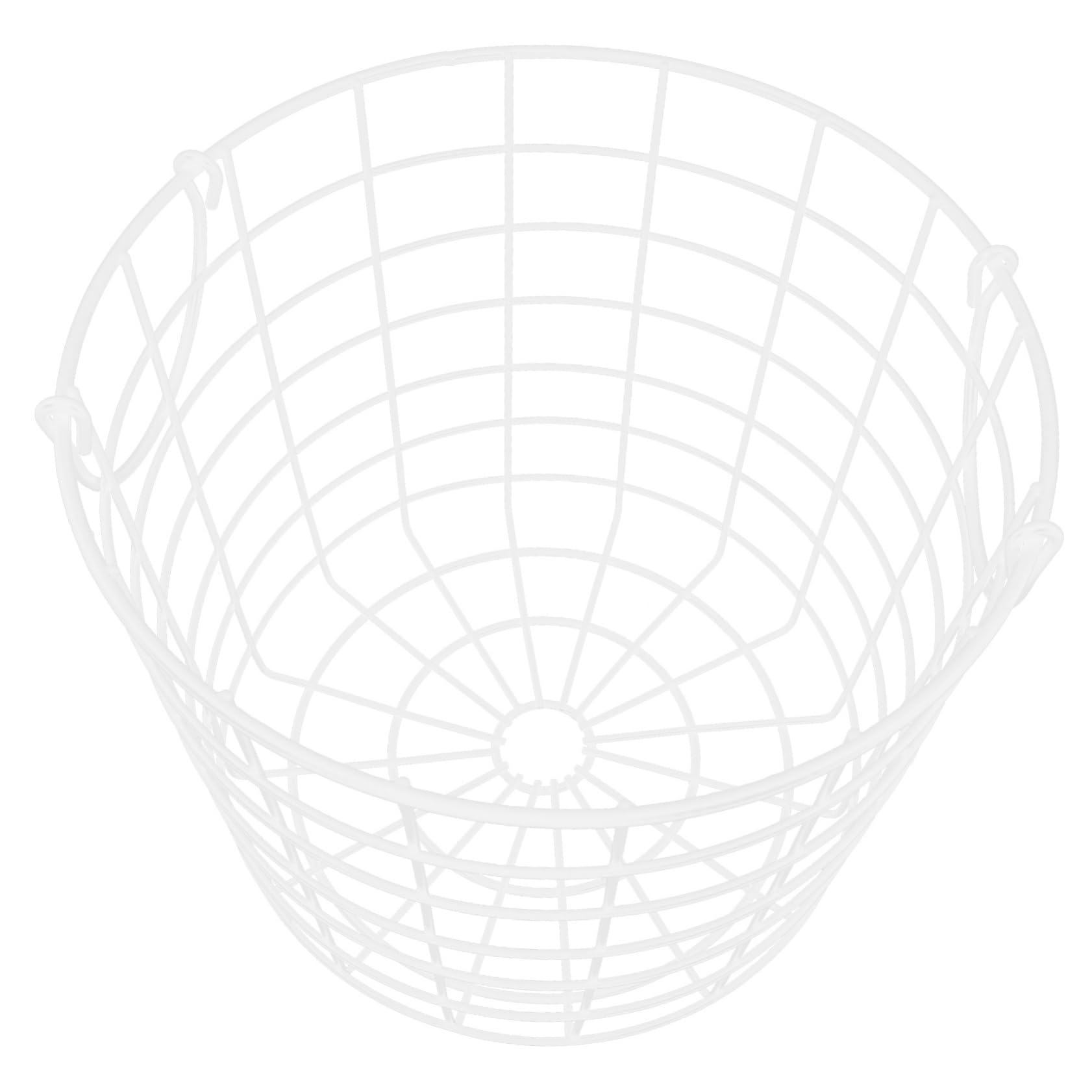 Cabilock Iron Wire Storage Basket with Handle Versatile Sundries Container for Home Organization Elegant Woven Design Iron Construction for Bathroom and Desktop Use