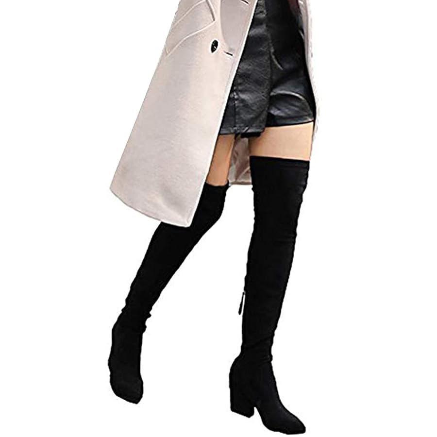 まきぉ✩ Amazon.com | MOFEEDOUKA Thigh High Boots for Women Flat Over