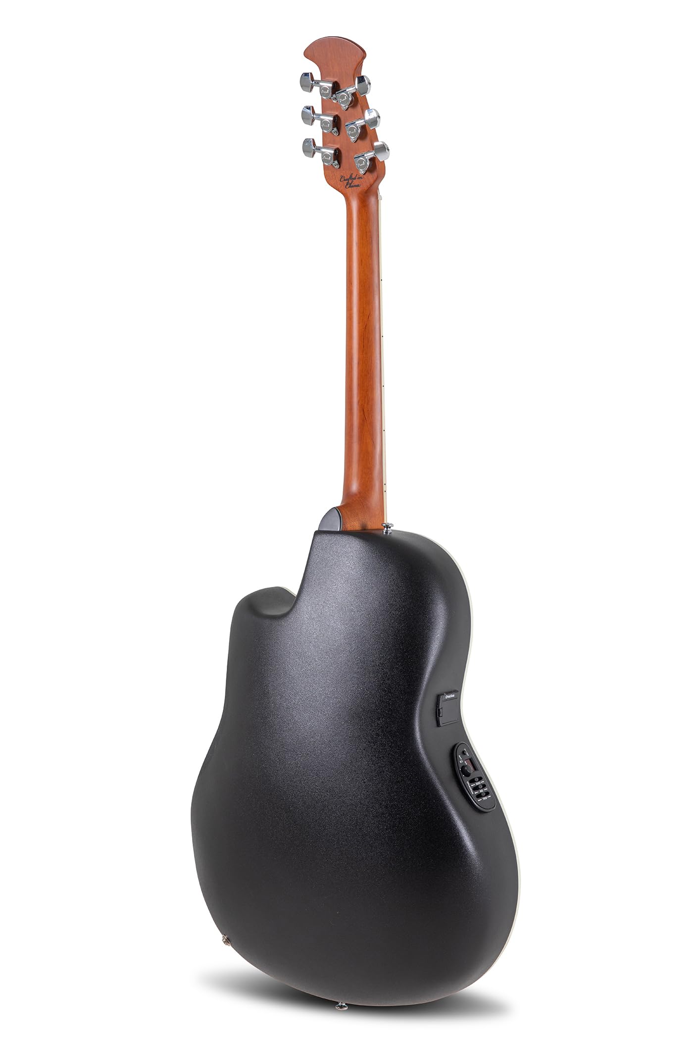 Ovation CS24-5-G - Chitarra acustica elettrica Celebrity Traditional CS24 Mid Cutaway – Coperta in abete massello – Mid-depth Lyrachord Body – Black – CS24-5-G