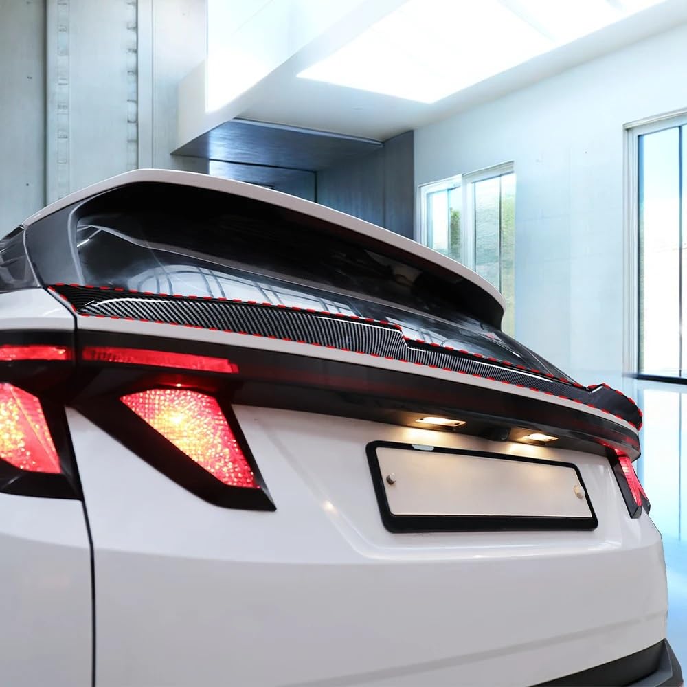 Spoiler dachowy Pasuje do Tucson NX4 pasuje do NX4 PE 2022-2026 LHD/RHD tylny spojler dachowy ABS listwa wykończeniowa górne skrzydło bagażnika nakładka na wargę(Carbon Fiber Black)