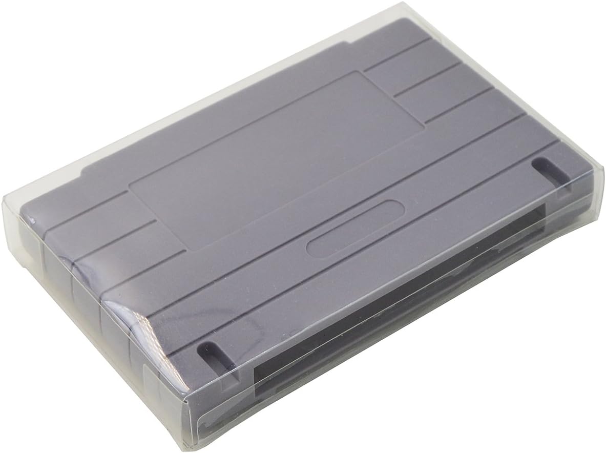 10 Pcs Scratch Resistant Boxes Clear Plastic Case for Nintendo SNES(Super NES) Game Cartridge Protectors Cover