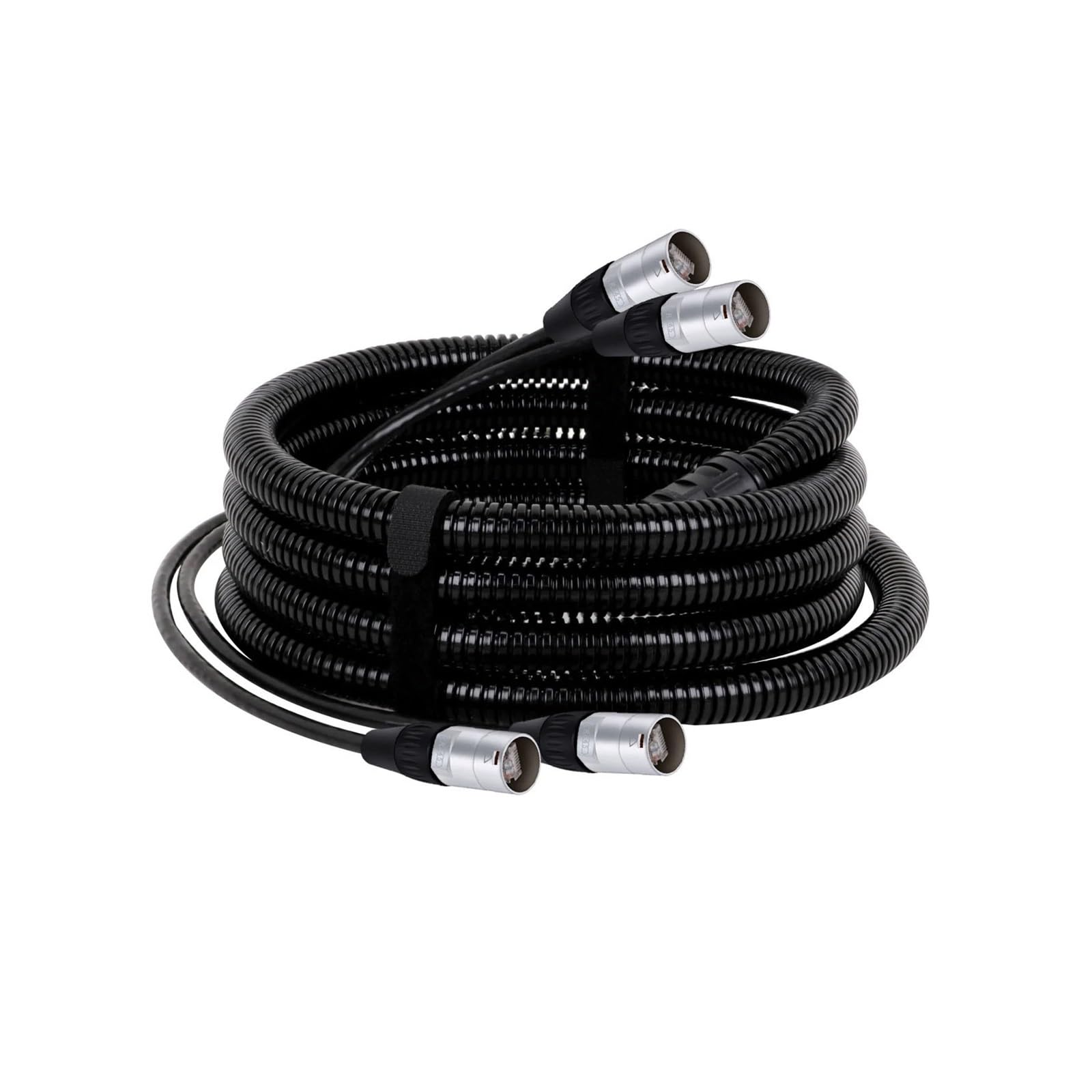 Cable de extensión Ethernet UTP Cat5/Cat6 de 2 Conectores RJ45 a 2 Conectores RJ45 Ether con de 2 Canales con Manguera Impermeable(1012-CAT6-UTP,5M)
