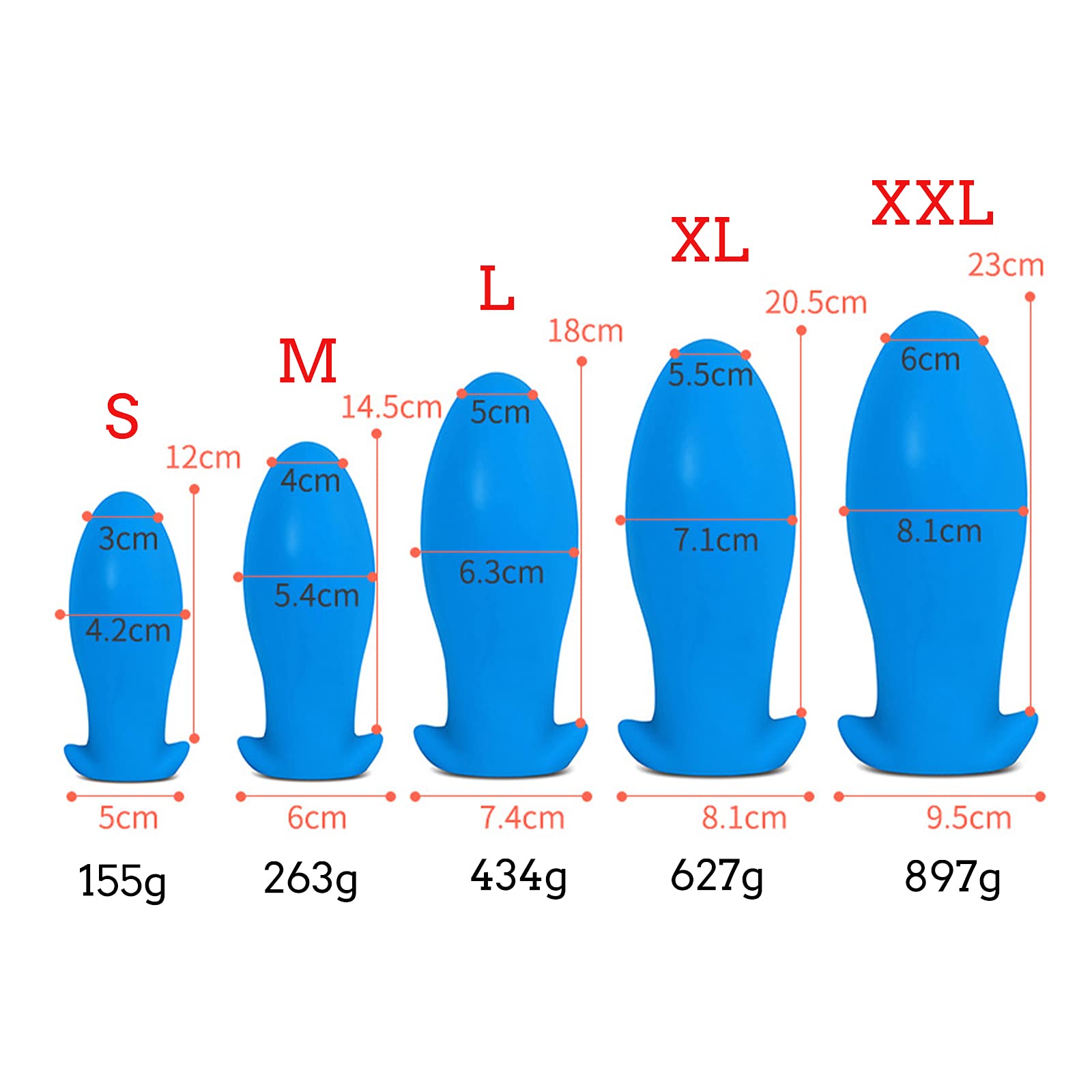 Plug anale Fallo anale Extra large Butt plug Massaggio prostatico Silicone Grande plug anale Butt plug Ano Dilatatore Palline anali Doccia anale Falli SM Masturbazione Giocattolo sessuale(XXL)