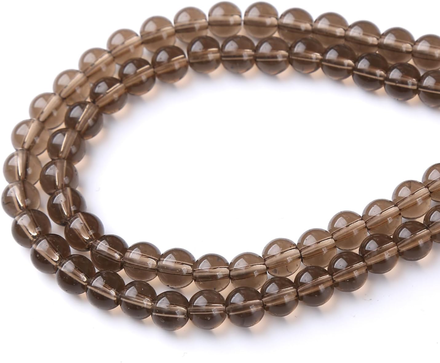 48PCS 8MM Tea Glass Stone Beads Energy Healing Beads for DIY Jewelry Bracelet Necklace Making for Jewelry Making 15Inch - Image 3