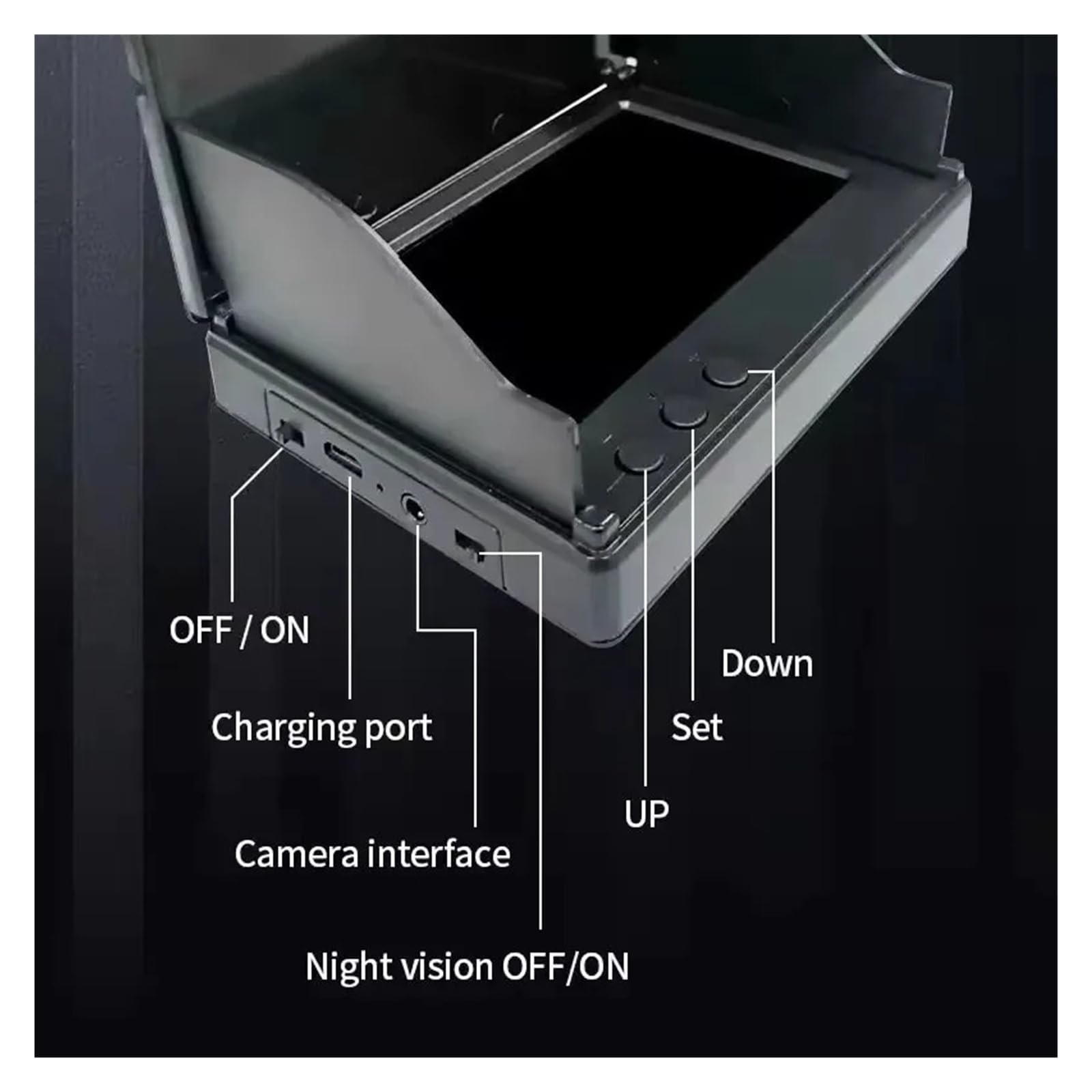 Telecamera da pesca LCD portatile 4,3 pollici Ecoscandaglio con profondità di a 130°,Alta definizione(8000MA(15m))