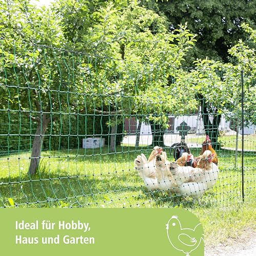 Foto von Kerbl Hobbyfarming Geflügelnetz 50 mtr., 106 cm Doppelspitze, grün, ohne Strom