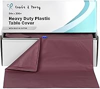 Vista 72 de Craft And Party, Rollo de plástico para cubierta de mesa color verde manzana, 40 pulgadas x 100 pies, rollo de plástico resistente para cubierta