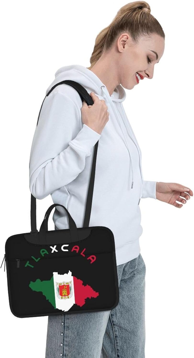 Flag of Tlaxcala Map 3D Pattern Laptop Bag Shoulder Bag Computer Notebook Briefcase Messenger Bag