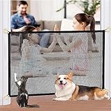 Türschutzgitter ohne Bohren 110 x 72 cm Treppenschutzgitter Hund, Absperrgitter ohne Bohren, Treppenschutzgitter ohne Bohren, Hundeschutzgitter, Katze Tür geeignet für Haustiere, Babys