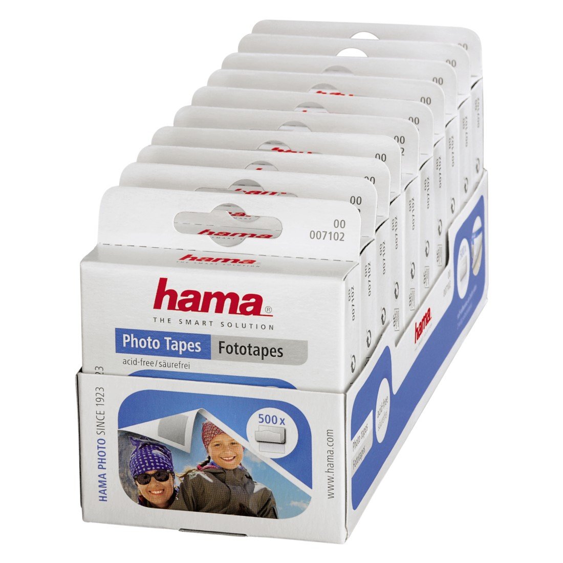 Hama 00007102 – pegafotos Adesivi, 10 confezioni da 500 pezzi, 12 x 13 mm