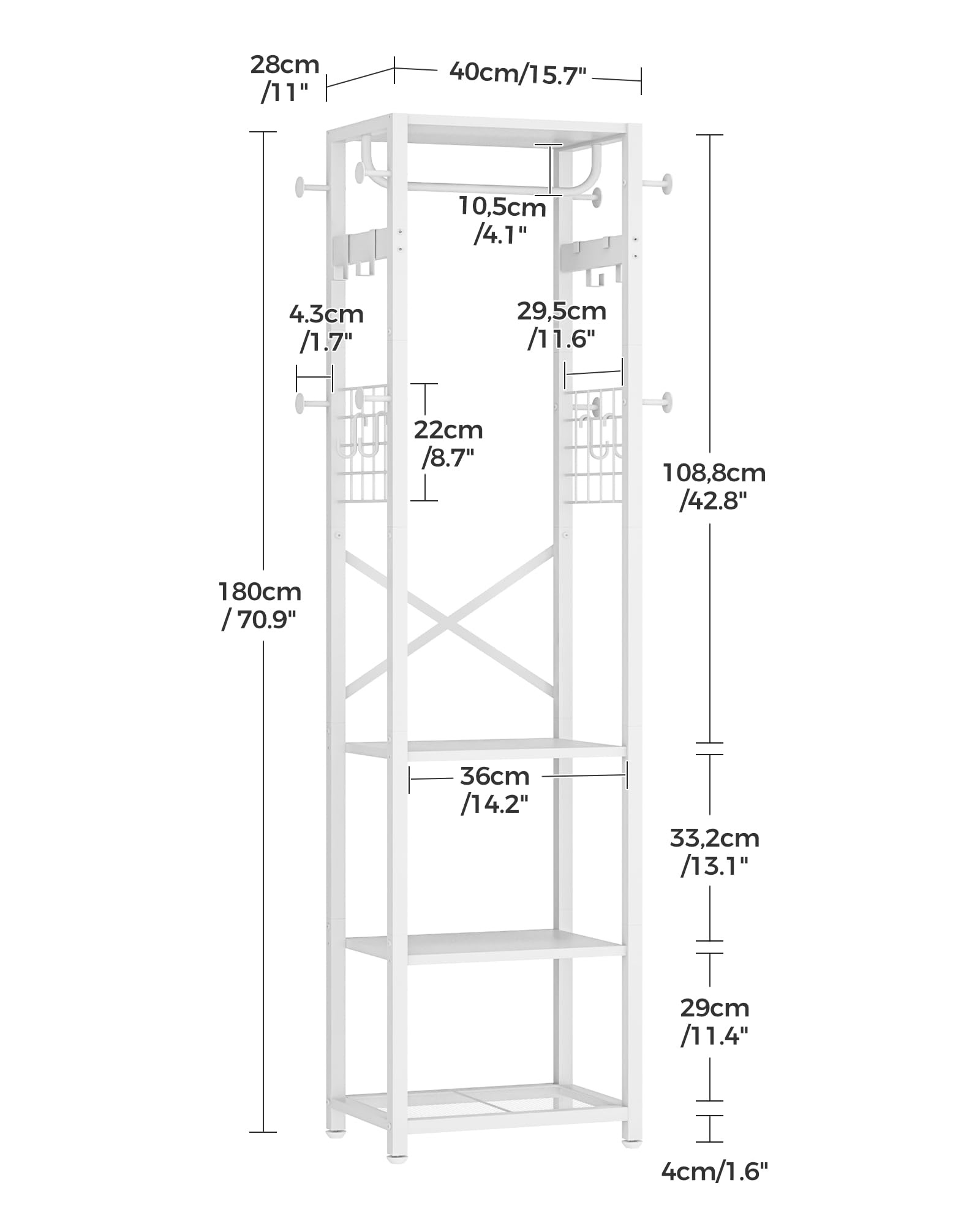 CHOEZON Porte-Manteau DTYM18WB