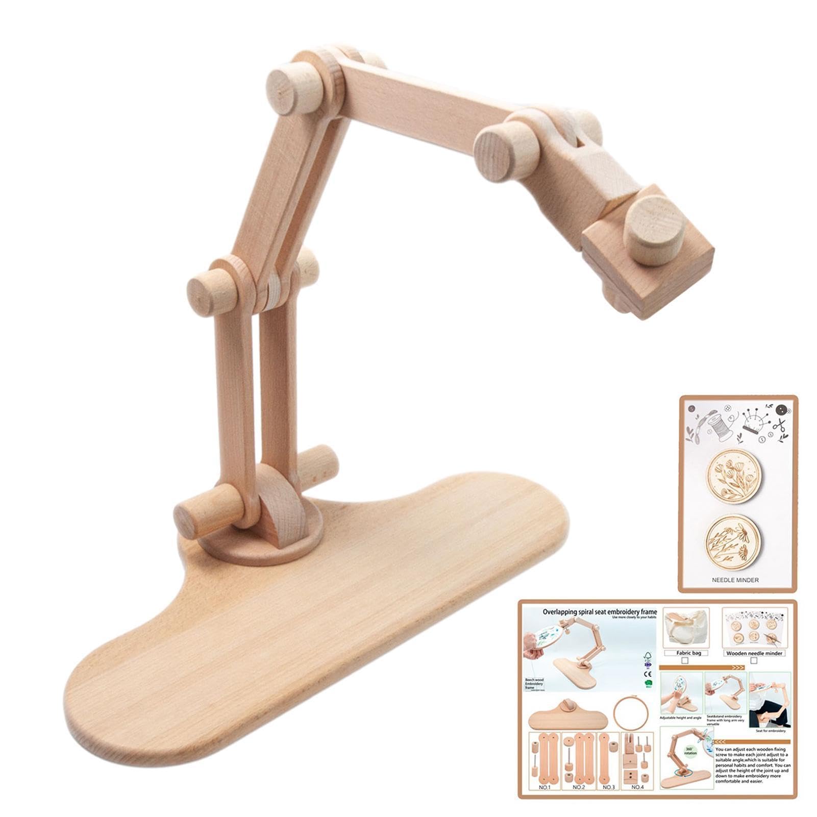 Soporte para bordado - Bastidor de bordado ajustable para manualidades - Soporte de bordado giratorio ajustable para costura arte costura costura