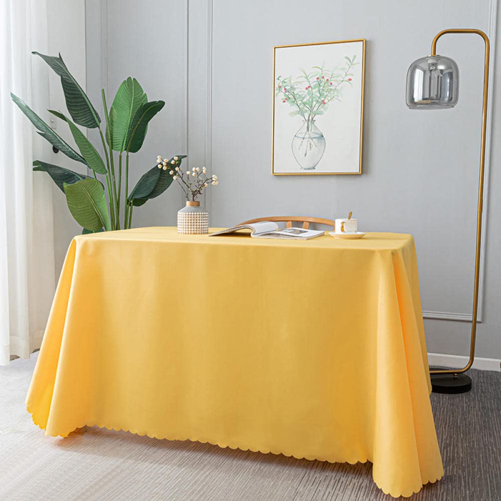 Mantel para Mesa de Cocina o Salón Hojas Rectangular Resistente Al Desgaste Duradero Lavable Diseño de Comedor Decoración del Hogar Dorado 200 × 260cm