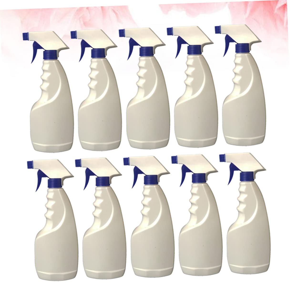 Happyyami Sprühflasche Bruchsicher 10 Stück 500ml aus Kunststoff mit Feinem Nebel Weiße Gartengießkanne aus Pp für Gartenbewässerung und Blumenpflege