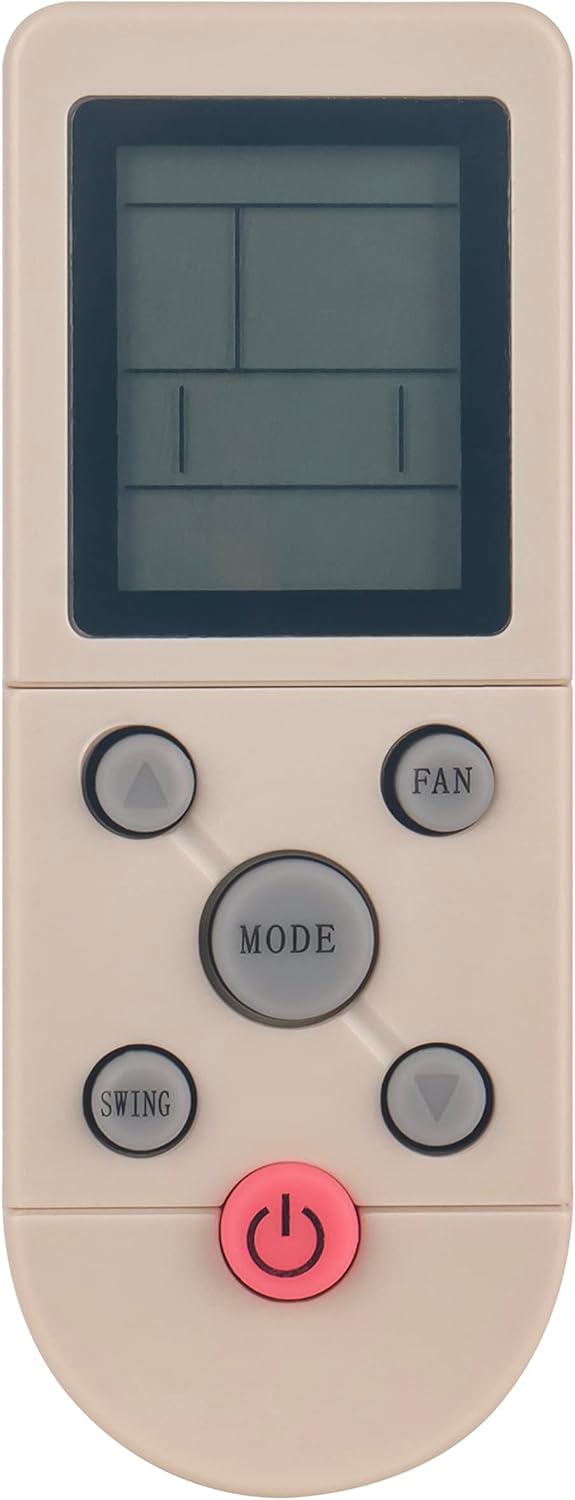 Front view of the remote control with labeled buttons