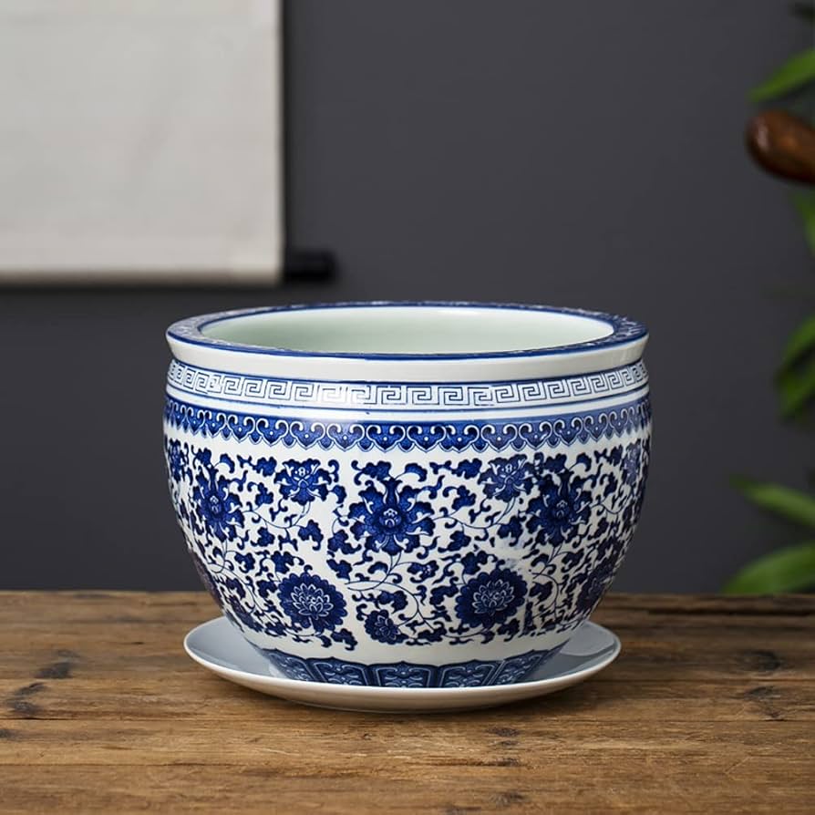 中国 見込み花図　花形洗筆（鉢）　u6230931 中国 見込み花図 花形洗筆（鉢） u6230931 中国 見込み花図 花形