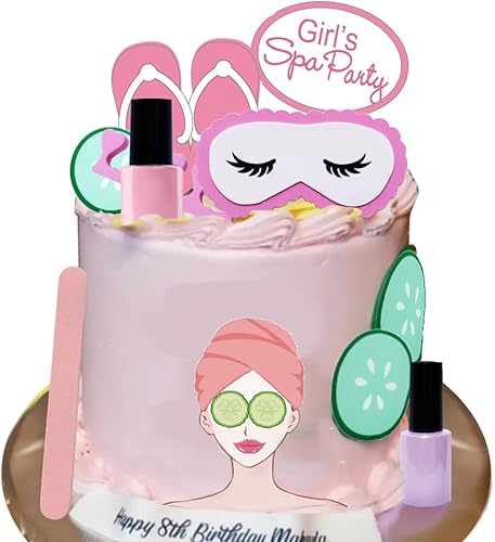 Miniatura 1 de Decoración de pastel de spa con máscara de ojos para niña Spa Pamper Party