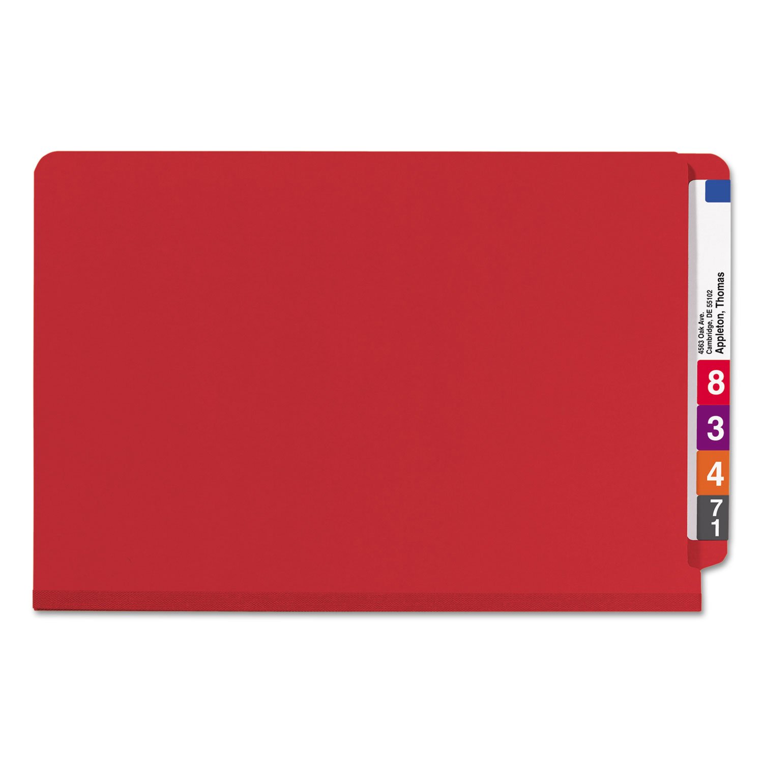 Smead End Tab Pressboard Classificazione Cartella File con Elementi di fissaggio SafeSHIELD®, 2 Divisori, Espansione 2", Legale, Rosso brillante, 10 per Scatola (29783)