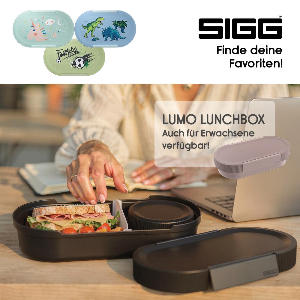 SIGG Lumo Rainbow Plus Boîte à déjeuner enfant 2 en 1 Sans BPA Rose 0,8 l