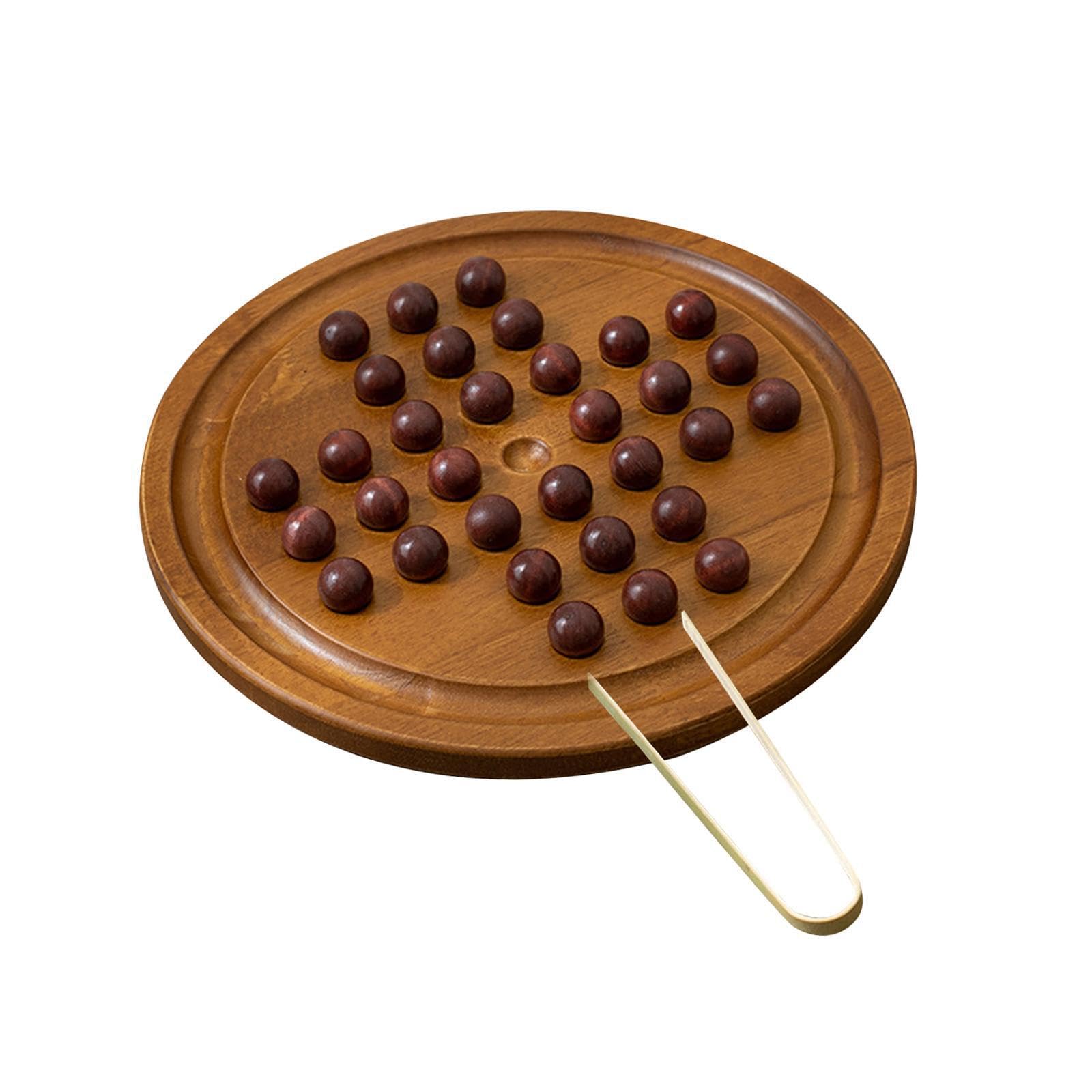 Classico gioco da tavolo indiano in legno solitario, attività divertente e coinvolgente, stimola le capacità di pensiero, migliora la pazienza e la