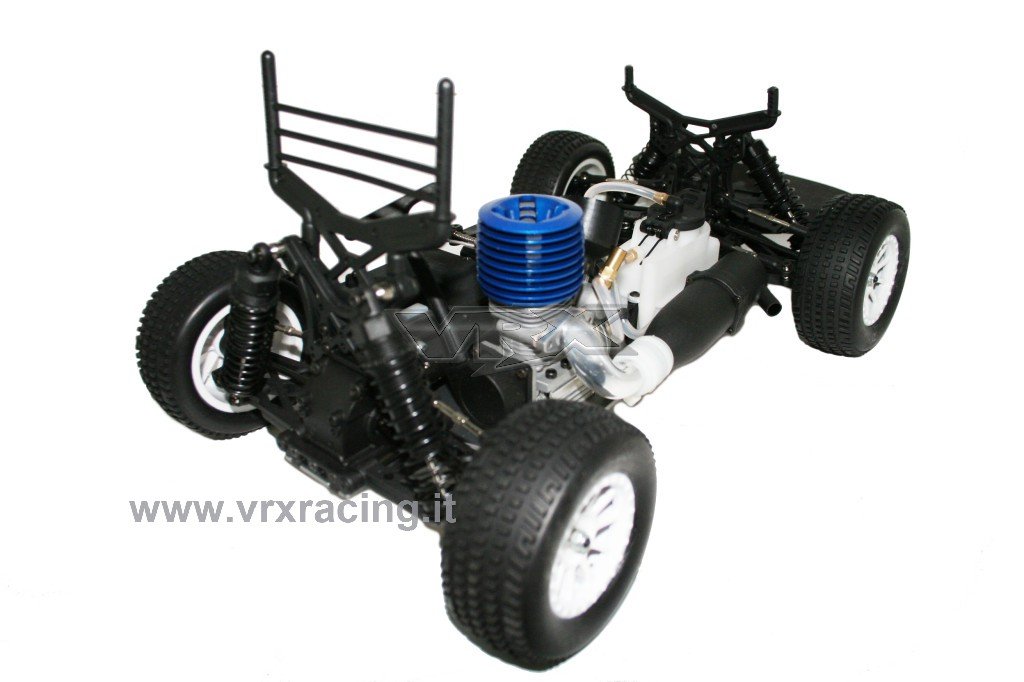 VRX Stradale Flash Rally 1/10 con motore a scoppio GO18 con cambio 1 marcia N1 con telaio in metallo radio 2.4ghz 4WD RTR carrozzeria blu R0159