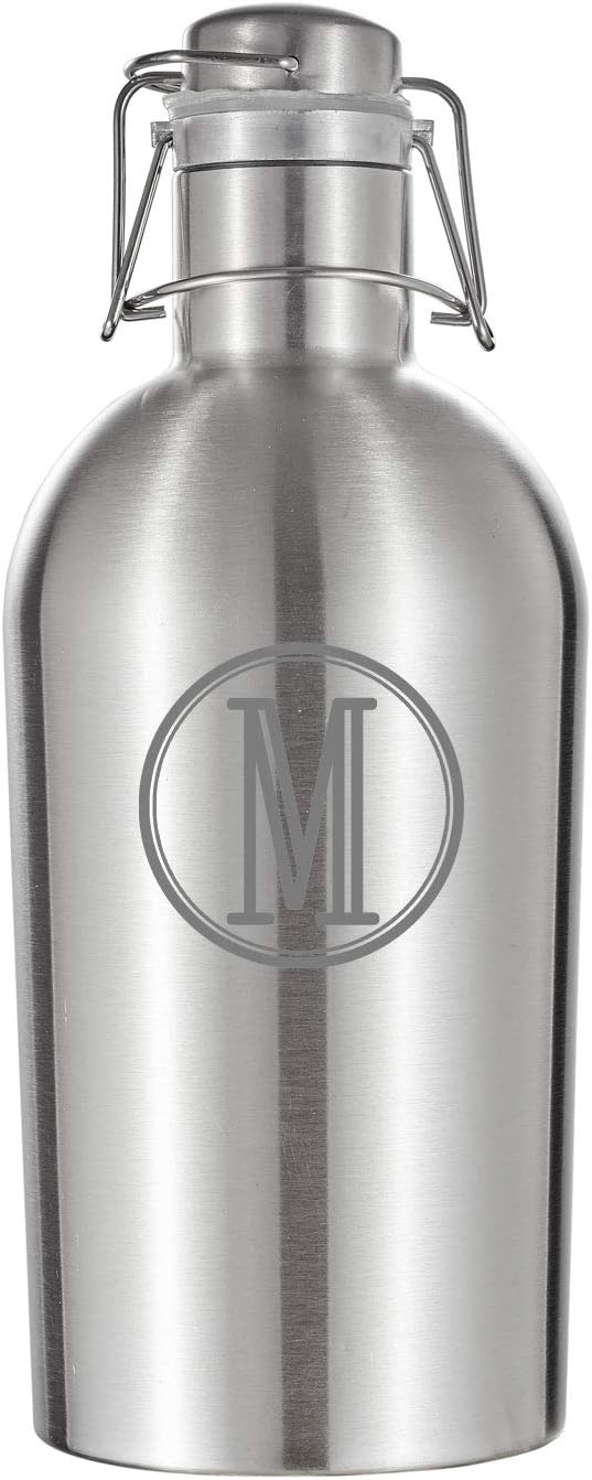 Personalized Visol 64 oz. Cassis Double Wall Insulated Beer Growler - Free Engraving (Single Initials)