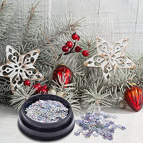 Asalinao Weihnachtspaste Leaf Gear Gold Ultra Thin Film Ausgehöhlt Nagelzubehör, Ultradünne Pailletten Weihnachten… – Bild 7