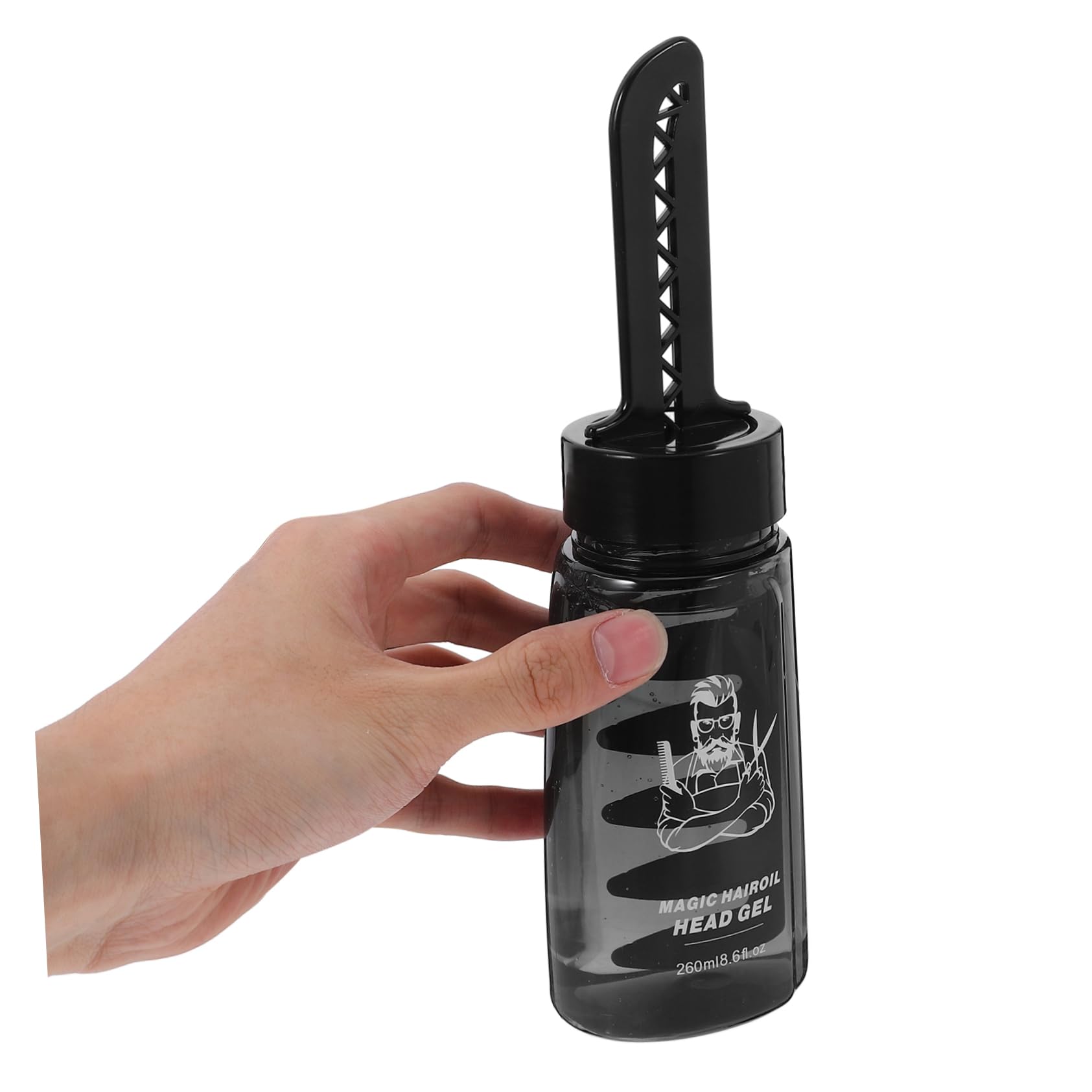 CALLARON 3 Leere Haargelflaschen mit Kamm und Applikator Haargel Behälter für Haarwachs 260 ml Kunststoff 3 Stück