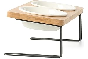 FUKUMARU Elevated Ceramic Bowls for Modern, Pampered Pets