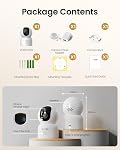 ZOSI Pan/Tilt Caméra de sécurité intérieure, C518 Prise en charge Smart Home Cam avec application téléphonique, 360° Voir moniteur bébé/petit/aîné, appel à la gestuelle, détection de mouvements,2 Mode audio, stockage de cartes à mémoire et à mémoire