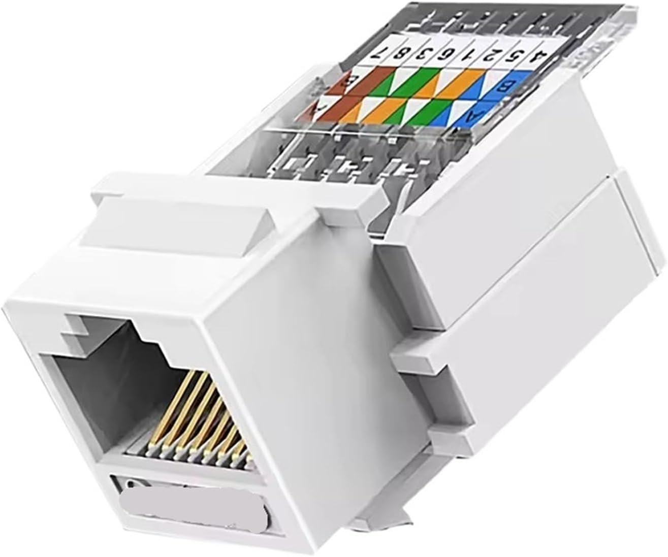 10pcs Cat6 RJ45 Ethernet Modular Female Jack Wall Adapter