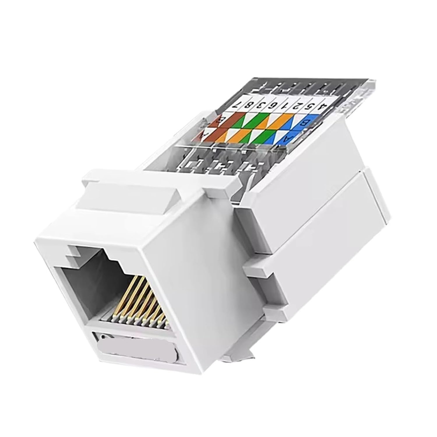 10pcs Cat6 RJ45 Ethernet Modular Female Jack Wall Adapter